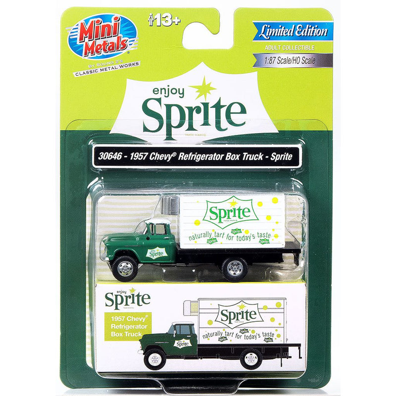 CLASSIC METAL WORKS 30646 1957 CHEVY REFRIGERATED BOX TRUCK (SPRITE) 1:87 HO SCALE