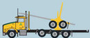 Trainworx N 48086 Kenworth T800 Log Truck with Trailer, Assembled, Weyerhaeuser (yellow, green, black)