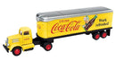 Classic Metal Works HO 31188 White WC22 Tractor with 32' Aerovan Trailer, Coca-Cola