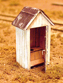B.T.S. HO 23005 "One Holer" Outhouse Kit, Peaked Roof, Positionable Doors for Ladies (Crescent Moon) & Gentlemen (Star