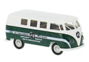 PREORDER Brekina HO 31641 1960 Volkswagen T1b Passenger Van, Assembled, Storchenmuhle (white, green, German Lettering)