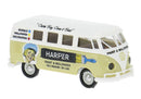 PREORDER Brekina HO 31642 1960 Volkswagen T1b Passenger Van, Assembled, Harper Paint (white, yellow, black)