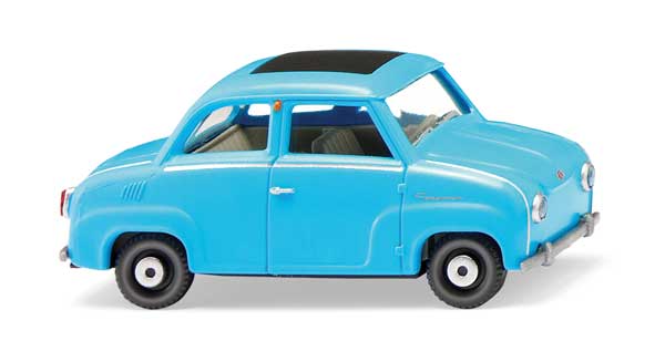 PREORDER Wiking HO 18498 1964-1969 Glas Goggomobil with Folding Roof, Blue, Black | 28.04