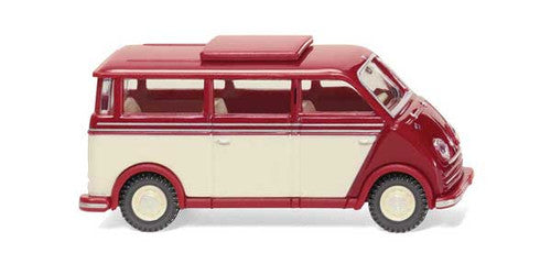 Wiking HO 33405 DKW Fast Truck Passenger Van, Red, Ivory