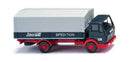 PREORDER Wiking HO 43703 1973-1980 Mercedes-Benz NG Low-Side Truck with Cover, Spedition Schmidt | 32.29