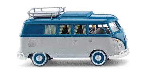 Wiking HO 79742 1963-1967 Volkswagen Transporter T1 Van Camper, Teal, Gray