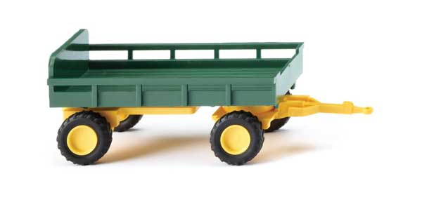 PREORDER Wiking HO 86904 1951 Agricultural Trailer, Green, Yellow | 17.84