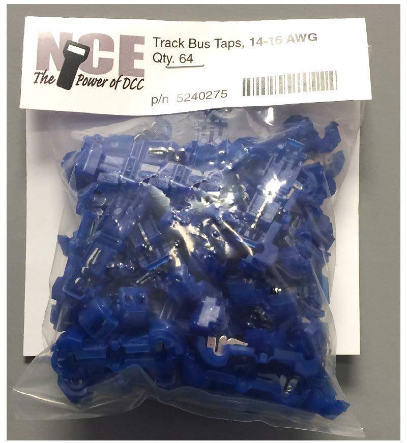 NCE 524275 14-16 AWG Track Bus Taps, Blue (64)