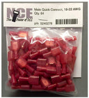 NCE 524278 18-22 AWG Male Quick Connects, Red (64)