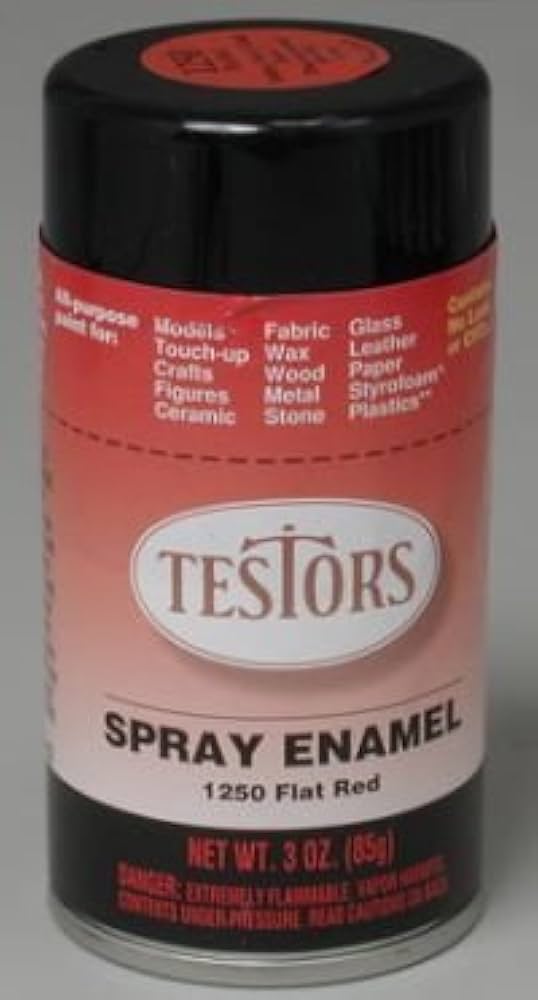 Rust-oleum 1250T Testors Enamel Spray, Flat Red (3oz)