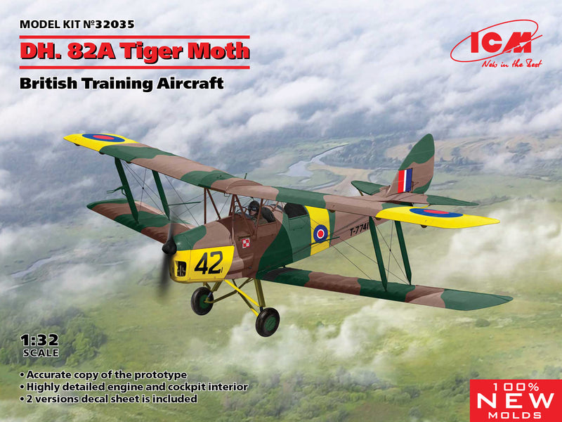 ICM 1/32 D.H. 82A Tiger Moth - British Training Aircraft