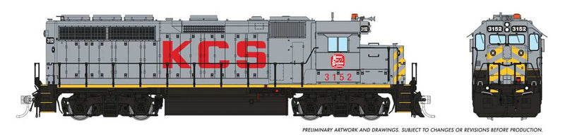 PREORDER Rapido 40041 HO EMD GP40 - Standard DC -- Kansas City Southern