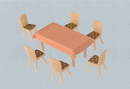 Faller HO 180442 4 Tables & 24 Chairs