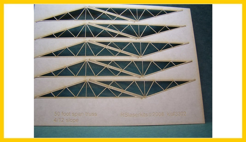 RSlaserKits 3302 Trusses (50 foot) pack of 10, N Scale