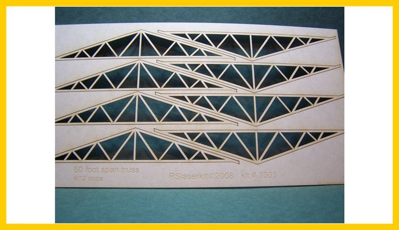 RSlaserKits 3303 Trusses (60 foot) pack of 8, N Scale