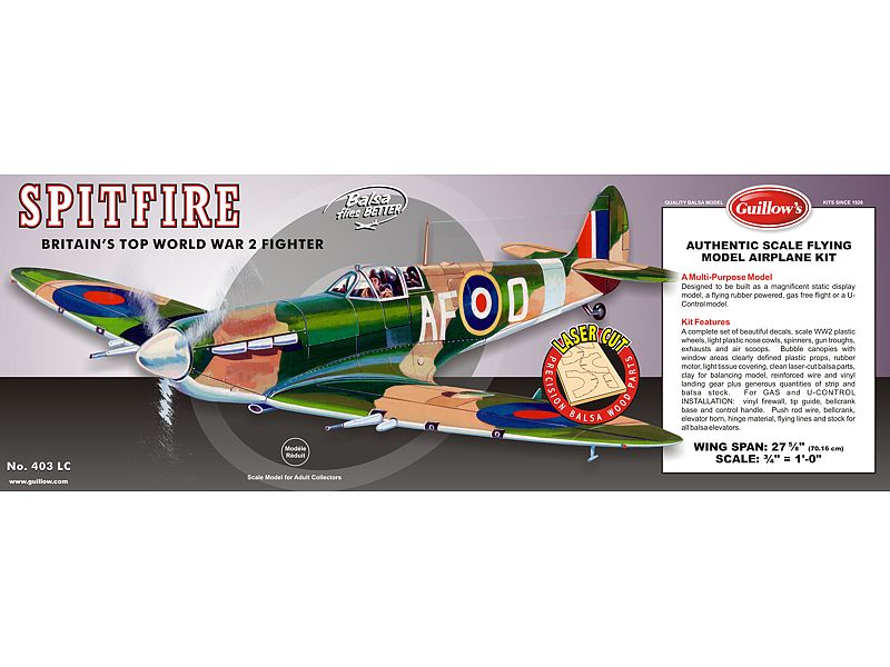 Guillow 403 Supermarine Spitfire