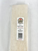 Guillow’s 5113 Balsa 1/4'' x 3'' x 36'' - 3 per bag