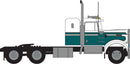 Trainworx N 49035 1970s Kenworth W900 Seminole Tractor with 36" Sleeper Cab, Assembled, White, Green