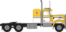 Trainworx N 49036 1970s Kenworth W900 Seminole Tractor with 36" Sleeper Cab, Assembled, Yellow, White
