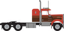Trainworx N 49033 1970s Kenworth W900 Seminole Tractor with 36" Sleeper Cab, Assembled, Orange, Brown