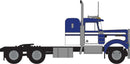 Trainworx N 49034 1970s Kenworth W900 Seminole Tractor with 36" Sleeper Cab, Assembled, Blue, White