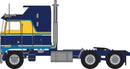 Trainworx N 41066 1970s Kenworth K100 Potomac Tractor with Aerodyne Sleeper Cab, Assembled, Blue, Yellow