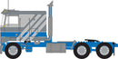 Trainworx N 41057 1970s Kenworth K100 Salem Tractor with VIT Flat-Top Sleeper Cab, Assembled, Gray, Blue