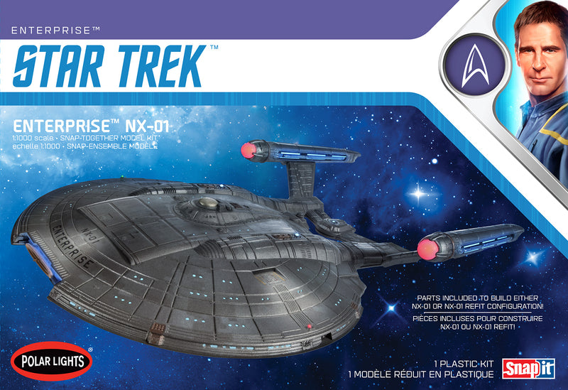 Polar Lights 1/1000 966 Star Trek: Enterprise, Enterprise NX-01 (Snap Kit)