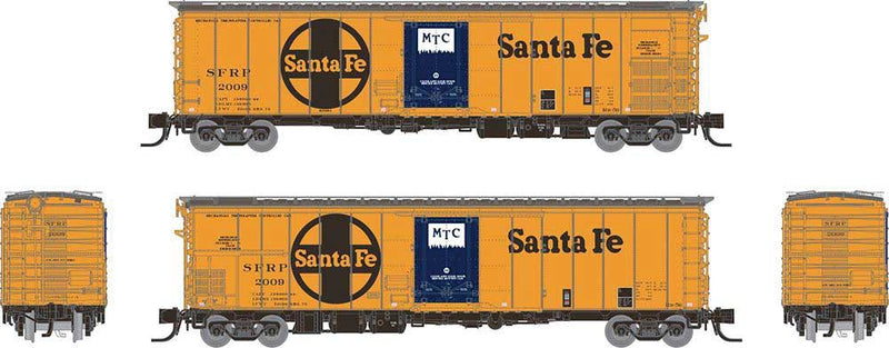 PREORDER Rapido 561013A N Class RR-56 Mechanical Reefer - Ready to Run -- Santa Fe SFRP (orange, blue, black, Billboard Santa Fe, Large Logo)