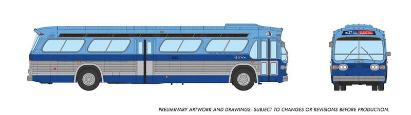 PREORDER Rapido 753149 HO 1959-1986 GM New Look/Fishbowl Bus - Deluxe Lighted - Assembled -- New York MTA