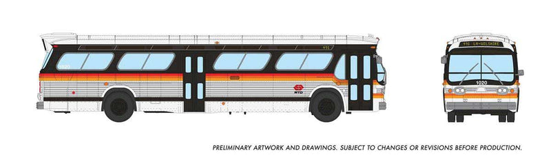 PREORDER Rapido 753140 HO 1959-1986 GM New Look/Fishbowl Bus - Deluxe Lighted - Assembled -- Los Angeles SCRTD