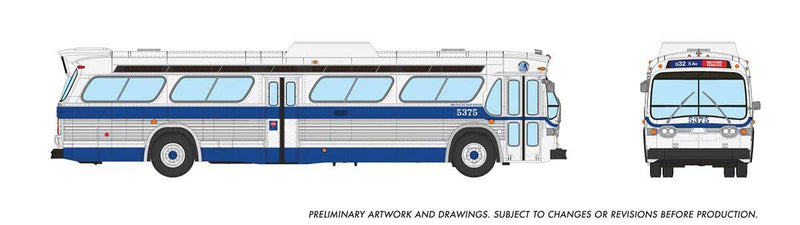PREORDER Rapido 753152 HO 1959-1986 GM New Look/Fishbowl Bus - Deluxe Lighted - Assembled -- New York MTA