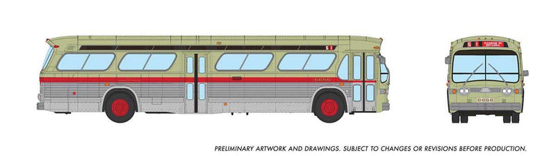 PREORDER Rapido 753158 HO 1959-1986 GM New Look/Fishbowl Bus - Deluxe Lighted - Assembled -- Ottawa OTC