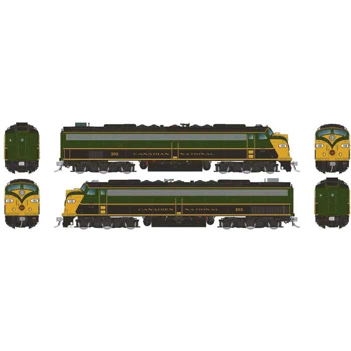 PREORDER Rapido 28815 HO Rebuilt EMD E8A-E8A with Head-End Power HEP Set - Standard DC -- Canadian National