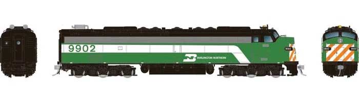 PREORDER Rapido 28810 HO Rebuilt EMD E8A with Head-End Power HEP - LokSound & DCC -- Burlington Northern