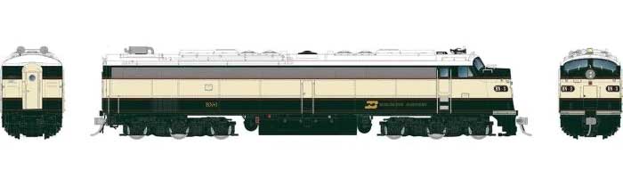 PREORDER Rapido 28314 HO Rebuilt EMD E8A with Head-End Power HEP - Standard DC -- Burlington Northern
