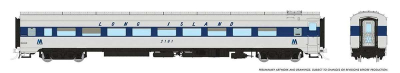 PREORDER Rapido 100402 HO CC&F Lightweight Coach - Ready to Run - Super Continental Line(TM) -- Long Island Railroad