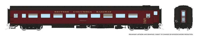 PREORDER Rapido 100378 HO CC&F Lightweight Coach - Ready to Run - Super Continental Line(TM) -- BC Rail