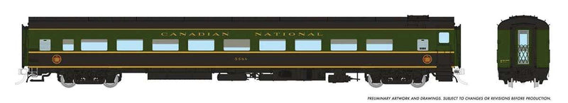 PREORDER Rapido 100370 HO CC&F Lightweight Coach - Ready to Run - Super Continental Line(TM) -- Canadian National