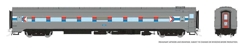 PREORDER Rapido 100384 HO CC&F Lightweight Coach - Ready to Run - Super Continental Line(TM) -- Amtrak