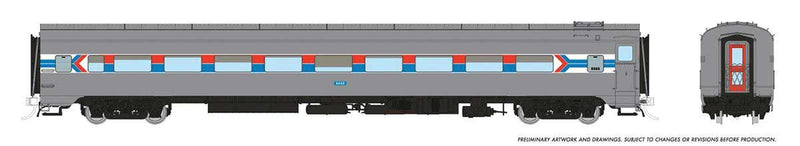 PREORDER Rapido 100385 HO CC&F Lightweight Coach - Ready to Run - Super Continental Line(TM) -- Amtrak