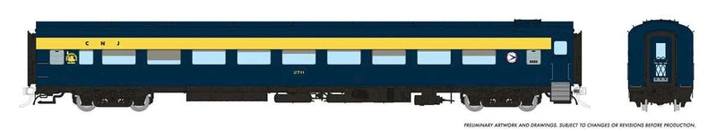 PREORDER Rapido 100387 HO CC&F Lightweight Coach - Ready to Run - Super Continental Line(TM) -- Central Railroad of New Jersey