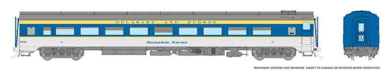 PREORDER Rapido 100390 HO CC&F Lightweight Coach - Ready to Run - Super Continental Line(TM) -- Delaware & Hudson