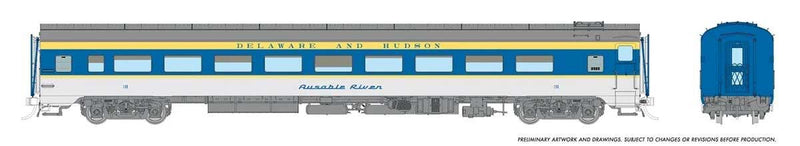 PREORDER Rapido 100391 HO CC&F Lightweight Coach - Ready to Run - Super Continental Line(TM) -- Delaware & Hudson