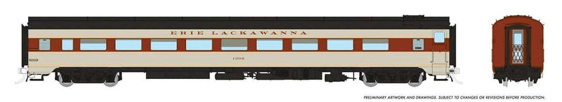 PREORDER Rapido 100393 HO CC&F Lightweight Coach - Ready to Run - Super Continental Line(TM) -- Erie Lackawanna