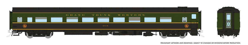 PREORDER Rapido 100396 HO CC&F Lightweight Coach - Ready to Run - Super Continental Line(TM) -- Grand Trunk Western