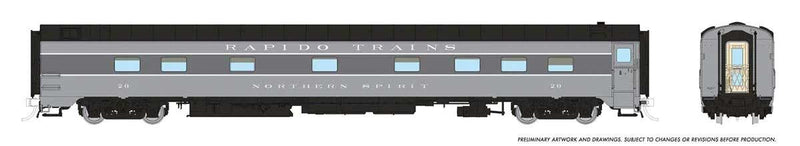 PREORDER Rapido 104119 HO 10-5 Sleeper - Ready to Run - Super Continental Line(TM) -- Rapido Anniversary "Northern Spirit" (2-Tone Gray)