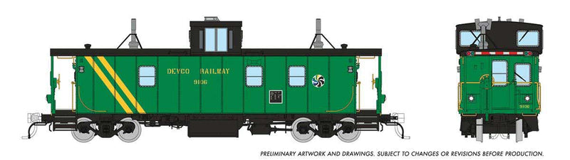 PREORDER Rapido 166019 HO Hawker-Siddeley Caboose - Ready to Run -- Devco