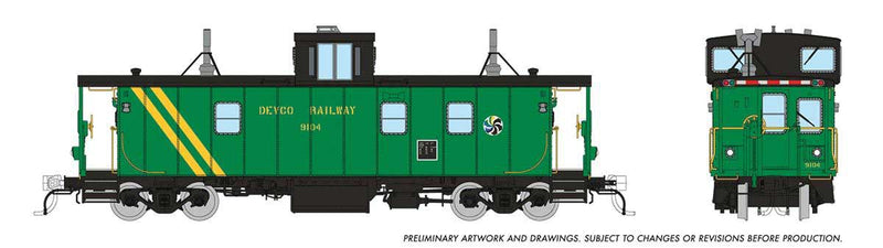 PREORDER Rapido 166018 HO Hawker-Siddeley Caboose - Ready to Run -- Devco