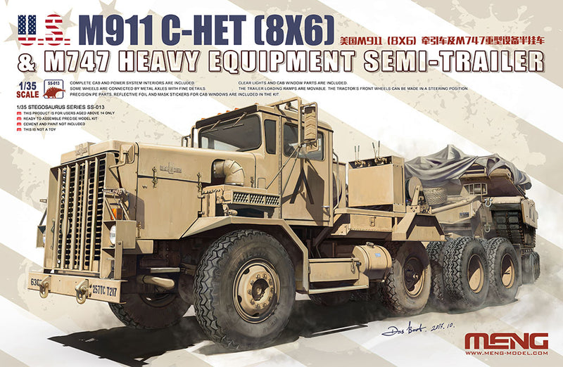 Meng-Model SS-013 U.S. M911 C-HET (8X6) & M747 HEAVY EQUIPMENT SEMI-TRAILER 1:35